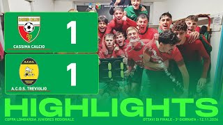 Cassina Calcio  ACOS Treviglio 11  Gol amp Highlights  Coppa Lombardia Juniores Regionale 202425 [upl. by Aikel291]