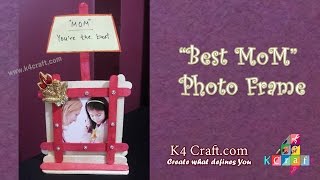 DIY How to make Ice cream stick quotPhoto framequot at Home  Special Gift [upl. by Adnomar359]