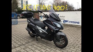 Kymco Xciting 400i ABS  Shad SH58 Red Decor Windshield Carbon Walkaround Details [upl. by Marduk]