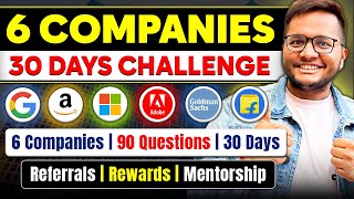 Goldman Sachs  6 Companies 30 Days Challenge 2024 🔥  Referrals [upl. by Arzed]