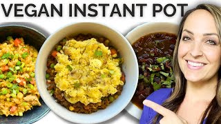 3 Dump and Go Vegan Instant Pot Meals for Busy Days [upl. by Amikan]