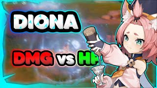 ESTAS USANDO MAL A ❄DIONA🤯HP vs DMG  Genshin Impact Español [upl. by Haimarej]