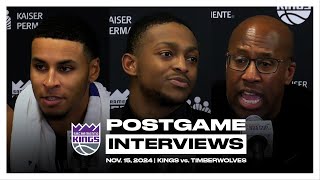 De’Aaron Fox Keegan Murray amp Coach Brown  Postgame Pressers 111524 [upl. by Ahron]