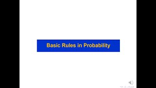 Basic Rules in Probability [upl. by Cassella]