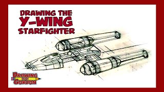 Star Wars How to draw the YWing starfighter [upl. by Eiznekam647]