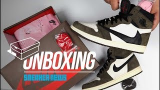 Unboxing Travis Scott Air Jordan 1  The Shoe of the Year [upl. by Dottie]