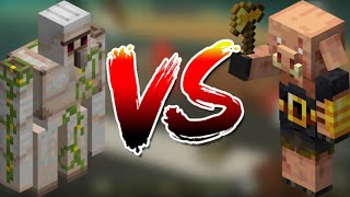 Iron Golem VS Piglin Brute  Minecraft Mob Fight [upl. by Mont]