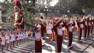 USC Trojan Marching Band  Disneyland Town Center Square  December 2023 [upl. by Anilef]