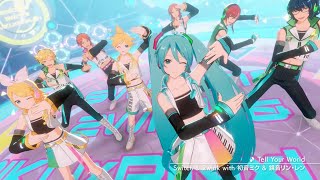 Switch amp 2wink with 初音ミク amp 鏡音リン・レン「Tell Your World」あんさんぶるスターズ！！ Music ゲームサイズMV [upl. by Aitetel]