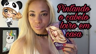 Como pintar o cabelo loiro em casa [upl. by Mariam]