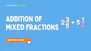 Addition of Mixed Fractions  How To Add Mixed Fractions  Math In A Minute [upl. by Lapides]