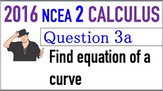 2016 NCEA 2 Calculus Exam Q3a [upl. by Vary]