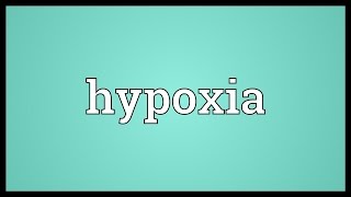 Hypoxia Meaning [upl. by Retniw]