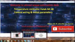 Temperature controller Fotek Mt48 control wiringparametersFotek [upl. by Siravrat726]