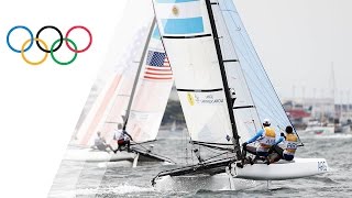 Rio Replay Nacra 17 Mixed Medal Race [upl. by Llenwahs494]