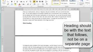 Manipulating line and page breaks in Microsoft Word [upl. by Laekim]