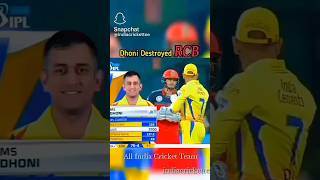 😱ms dhoni destroyed rcb ms dhoni chase against rcb ms dhoni 84 vs rcbcricketytshortsvirlvideo [upl. by Anelaj]