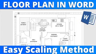 Floor Plan in Microsoft Word using Easy Measurement and Scaling Technique [upl. by Zendah631]