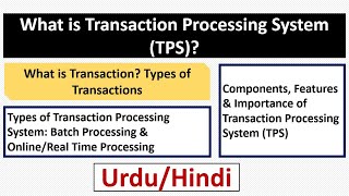 What is Transaction Processing SystemTPS ComponentsFeaturesTypes amp Importance of TPS [upl. by Avert]