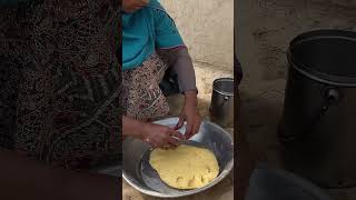 Corn Bread Makai ki Roti Preparation With Butter and Saag in the Village  Village Routine Life [upl. by Flight]