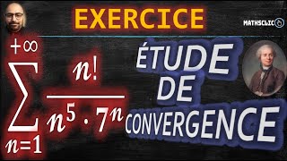 🔴SÉRIES NUMÉRIQUES  CONVERGENCE DE SÉRIES À TERMES POSITIVES  ∑𝓷𝓷𝟓∙𝟕𝓷   RÈGLE DE DALEMBERT [upl. by Jolanta130]