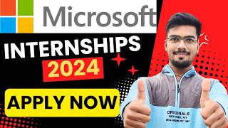 Microsoft Internships  Internships for College Students  Paid Internships 2024  Shubham Shah [upl. by Hairehcaz]