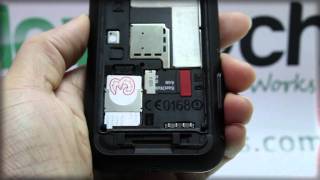 MOTOROLA DEFY Inserting the SIM Card [upl. by Eilloh]