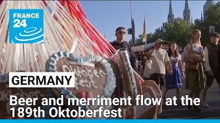 Beer and merriment flow at the 189th Oktoberfest in Munich • FRANCE 24 English [upl. by Enaerb940]