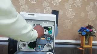 HOW TO REMOVE THE CARD FROM RETRANSFER SECTION  XID 8100 Retransfer ID Card Printer [upl. by Aillil943]