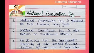 10 lines Essay on National Constitution Day  Constitution Day par Essay writing in English [upl. by Aivartal911]