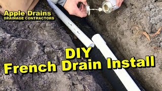 DIY FRENCH DRAIN Fixing the flood [upl. by Niroc]