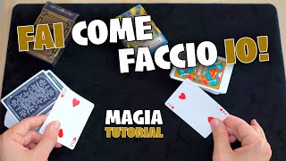 2 Coincidenze ASSURDE TUTORIAL magia quotFAI QUEL CHE FACCIO IOquot impromptu con 2 mazzi di carte [upl. by Fried]