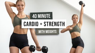 40 MIN SWEAT  STRENGTH Workout With Weights  Full body Toning amp Strengthening Home Workout [upl. by Troxell]