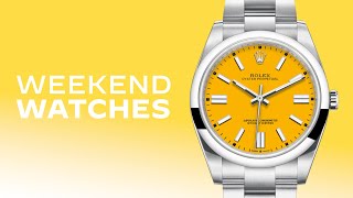 Rolex Oyster Perpetual Yellow Dial  A Modern Rolex quotStellaquot Dial Reviewed In Depth [upl. by Beichner]