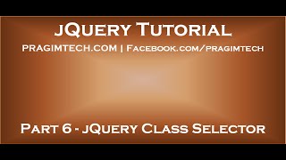 jQuery class selector [upl. by Nidorf421]