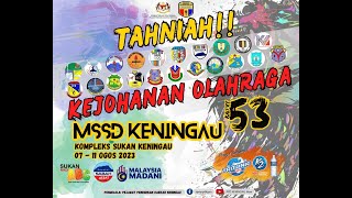 KEJOHANAN OLAHRAGA MSSD KENINGAU KALI KE 53  HARI KEEMPAT [upl. by Edmead]