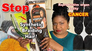 Synthetic BRAIDING HAIR may cause Reproductive Organ Toxicity amp CANCER Doctor reacts braidinghair [upl. by Adaynek576]