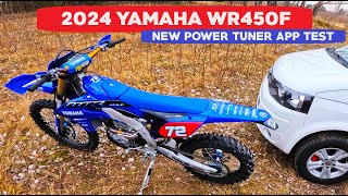 2024 YAMAHA WR450F  NEW POWER TUNER APP TEST [upl. by Cheung90]