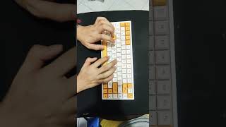 55 budget rk84 mod  gateron milky yellow pro factory lube [upl. by Robers951]