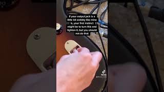 How to fix a loose output jack on your electric guitar 🎸 [upl. by Annalla]