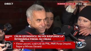 Călin Georgescu criză de nervi A refuzat să ia întrebări de la presă [upl. by Esele]