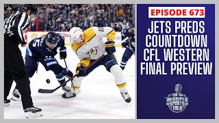 Winnipeg Jets vs Nashville Predators tonight Countdown to CFL Western Final Bombers Lions [upl. by Purington]