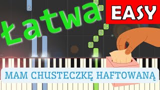 🎹 Mam chusteczkę haftowaną  Piano Tutorial łatwa wersja 🎵 NUTY W OPISIE 🎼 [upl. by Adnamar]