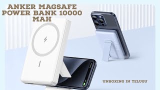 Anker MagSafe power bank 10000mah Unboxing in Telugu [upl. by Oleg]