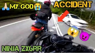 Kawasaki Zx4rr Vs Honda Cbr600rr  accident [upl. by Odette366]