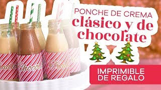 LA MEJOR RECETA DE PONCHE CREMA  IMPRIMIBLES GRATIS  Annas Pastelería [upl. by Yliab]