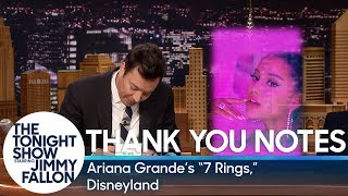 Thank You Notes Ariana Grandes quot7 Ringsquot Disneyland [upl. by Norvol]