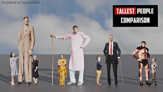 TALLEST People HEIGHT Comparison 3d Animation comparison [upl. by Netsyrk]