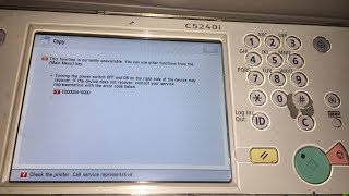 How do you clear error code E00040000 Canon iR Advance C5035C5045C5035C50305250 [upl. by Nylitak]