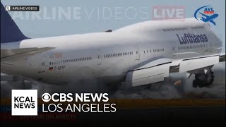 Streamer catches jumbo jets aborted landing at LAX Airport [upl. by Avron551]